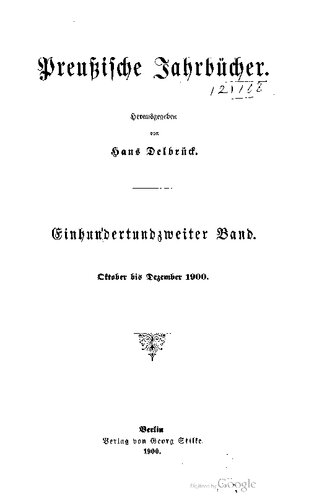 Preußische Jahrbücher