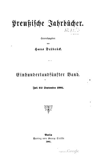Preußische Jahrbücher