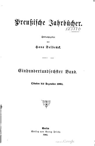 Preußische Jahrbücher