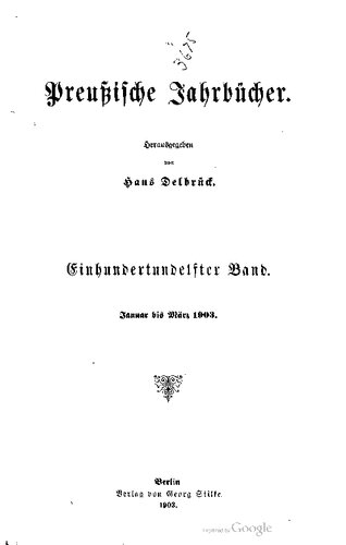 Preußische Jahrbücher