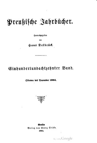 Preußische Jahrbücher