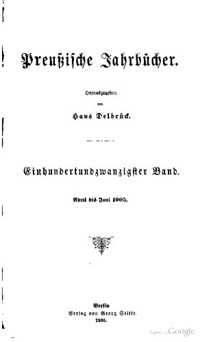 Preußische Jahrbücher