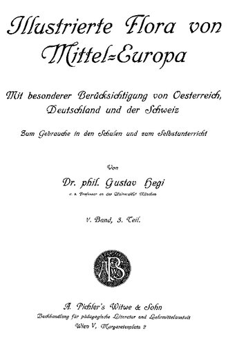 Dicotyledones (IV. Teil) : Sympetalae.