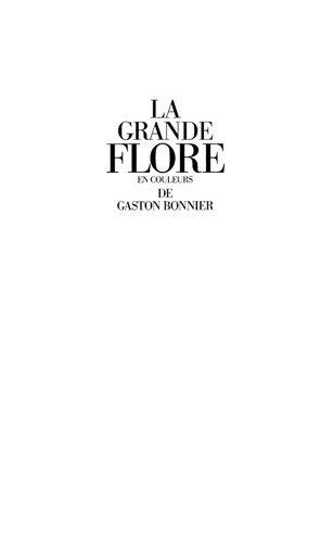 La grande flore en couleurs de Gaston Bonnier. Tome 1: Illustrations
