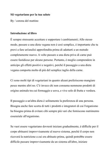 Sii vegetariano per la tua salute