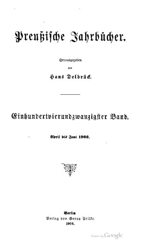 Preußische Jahrbücher
