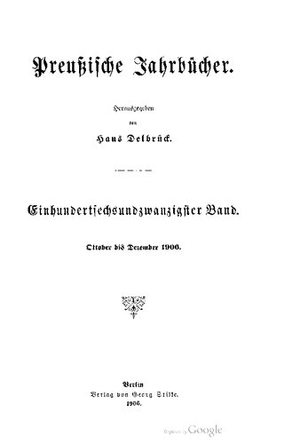 Preußische Jahrbücher
