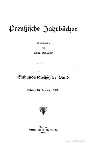 Preußische Jahrbücher