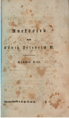 Anekdoten von König Friedrich II. von Preußen