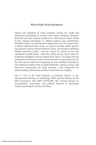 When People Want Punishment: Retributive Justice and the Puzzle of Authoritarian Popularity