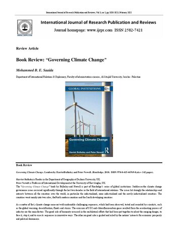 Book Review: Governing Climate Change