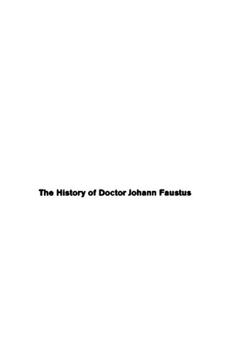 The History of Doctor Johann Faustus