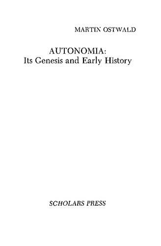 Autonomia, Its Genesis and Early History