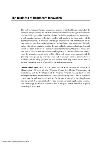 The Business of Healthcare Innovation