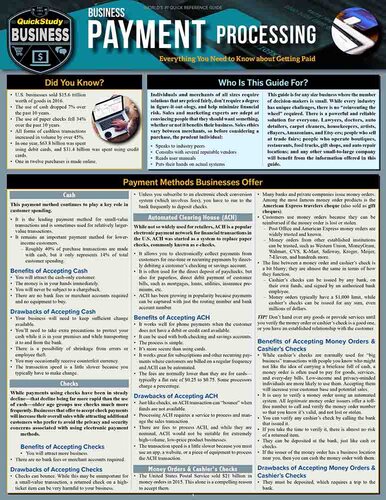 Payment Collection for Small Business: QuickStudy Laminated Reference Guide to Customer Payment Options