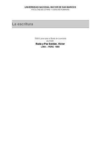 La escritura