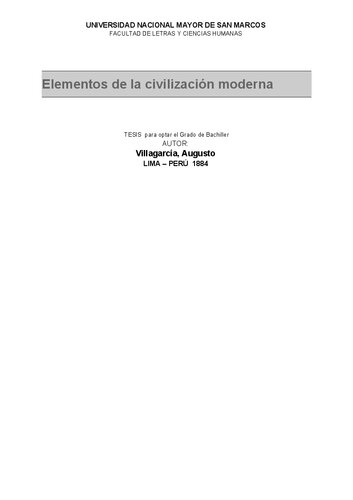 Elementos de la civilización moderna