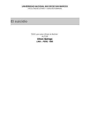 El suicidio