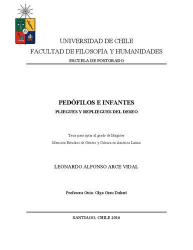Pedófilos e Infantes: Pliegues y Repliegues del Deseo