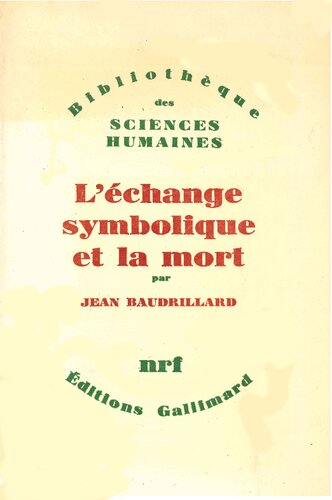 L'échange symbolique et la mort