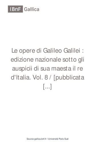 Le Opere di Galileo Galilei, Edizione Nazionale