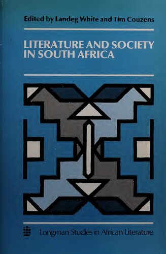 Literature and Society in South Africa