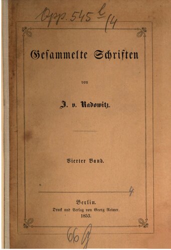 Gesammelte Schriften / Fragmente; 1
