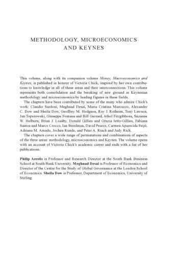 Methodology, Microeconomics and Keynes