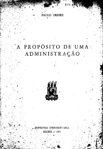 A propósito de uma administração
