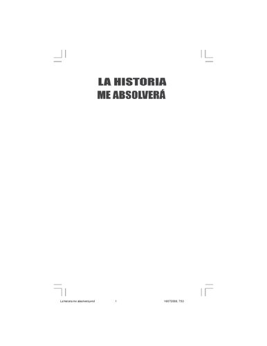 La historia me absolverá