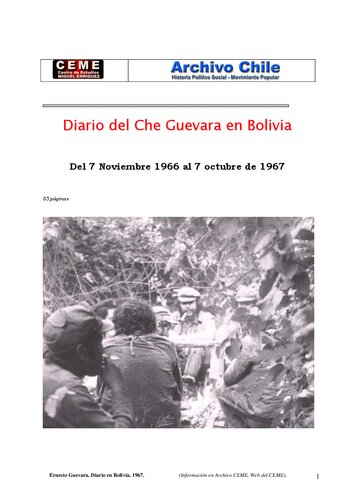 Diario del Che Guevara en Bolivia (1966-1967)