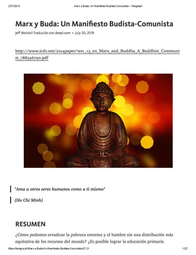 Marx y Buda: un manifiesto budista-comunista