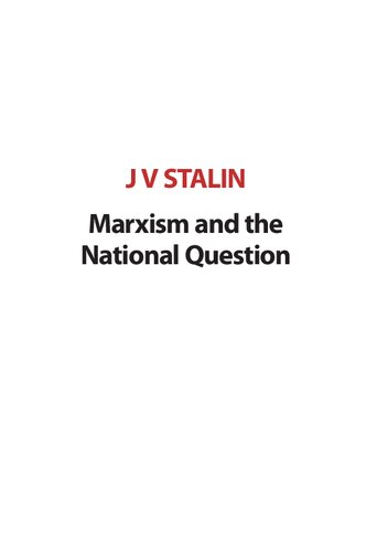 Marxism and the national question
