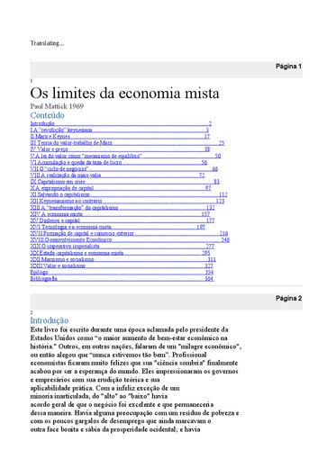 Os limites da economia mista: Marx e Keynes