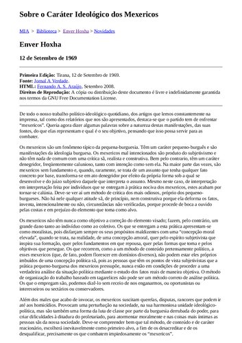 Sobre o caráter ideológico dos mexericos