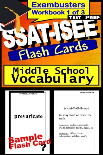 SSAT-ISEE Test Middle School Vocabulary—Exambusters Flashcards—Workbook 1 of 3