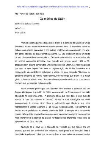Os méritos de Stalin