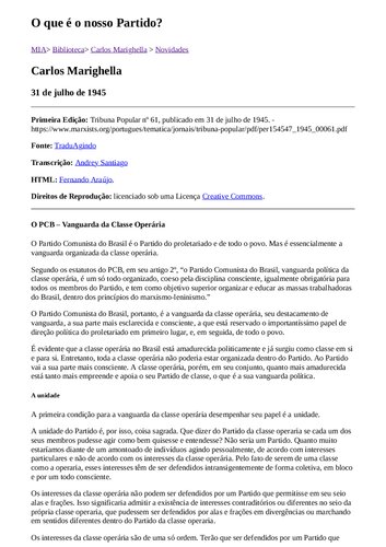 O que é o nosso partido?