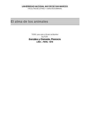 El alma de los animales