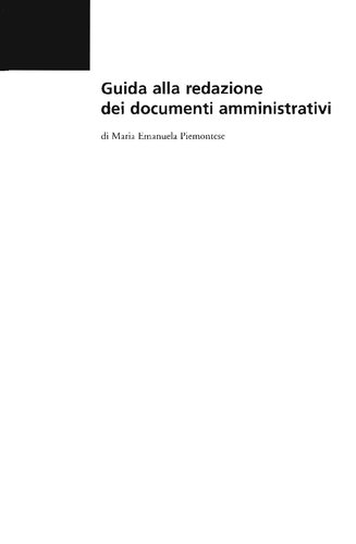 Guida alla redazione dei documenti amministrativi