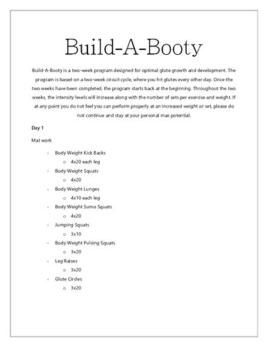 Build a booty 2