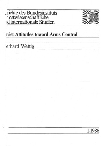 Soviet Attitudes toward Arms Control