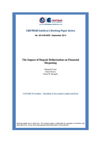 The Impact of Deposit Dollarization on Financial Deepening