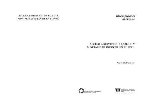 Acceso a servicios de salud y mortalidad infantil en el Perú