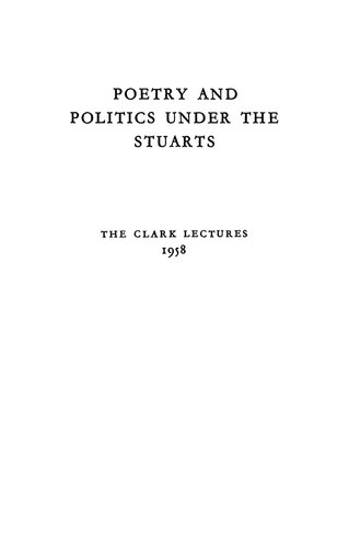 Poetry and Politics under the Stuarts