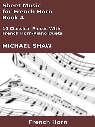 Sheet Music for French Horn: Book 4