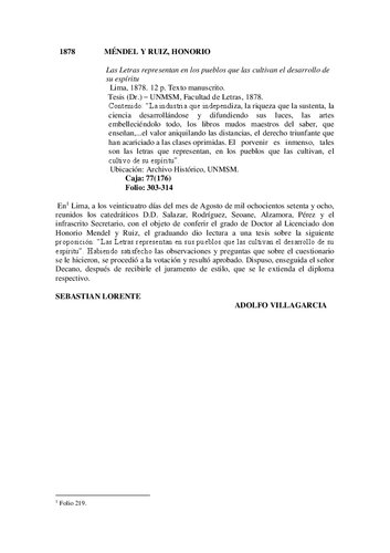 Las Letras representan en los pueblos que las cultivan el desarrollo de  su espíritu