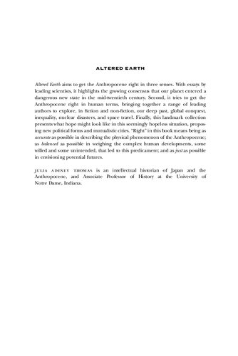Altered Earth: Getting the Anthropocene Right