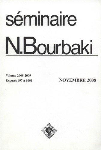 Seminaire Bourbaki: Volume 2008-2009