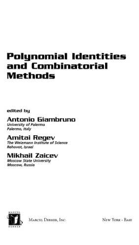 Polynomial identities and combinatorial methods